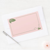 葉空白の状エレガント長方形ラベル 長方形シール (封筒)