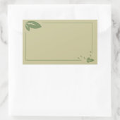 葉空白の状エレガント長方形ラベル 長方形シール (バッグ)