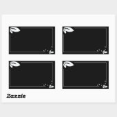 葉空白の状エレガント長方形ラベル 長方形シール (シート)