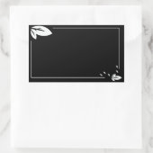 葉空白の状エレガント長方形ラベル 長方形シール (バッグ)