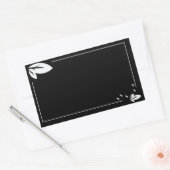 葉空白の状エレガント長方形ラベル 長方形シール (封筒)