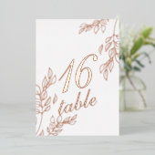 葉箔金ゴールド押し箔台番号 箔招待状 (立ち正面)