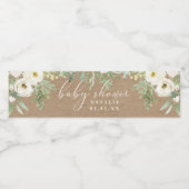 葉素朴と白の水筒ラベル ペットボトルラベル (シングルラベル)