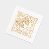 葉素朴の多い葡萄 箔ナプキン (左)