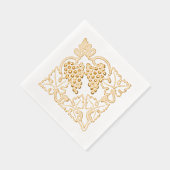 葉素朴の多い葡萄 箔ナプキン (右)