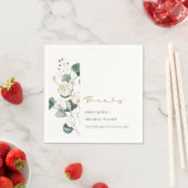 葉素朴の緑のユーカリの結婚葉 スタンダードカクテルナプキン (インサイチュ)