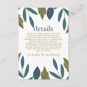 葉素朴フローラ結婚詳細 エンクロージャーカード (正面)