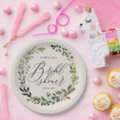 葉素朴リースブライダルシャワーパーティー ペーパープレート (パーティー)