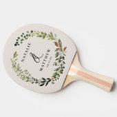 葉素朴リース秋冬の結婚式パーティー 卓球ラケット (横)