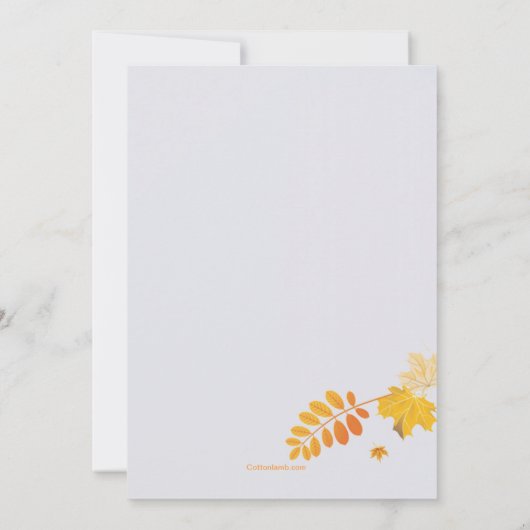 葉素朴招待状 招待状 (裏面)