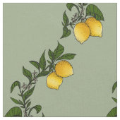 葉素朴波小枝でできたレモン ファブリック (クローズアップ)