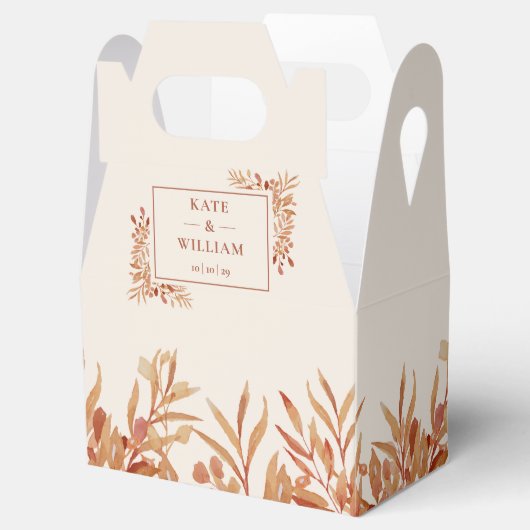 葉素朴秋秋の結婚式 フェイバーボックス (オープン)