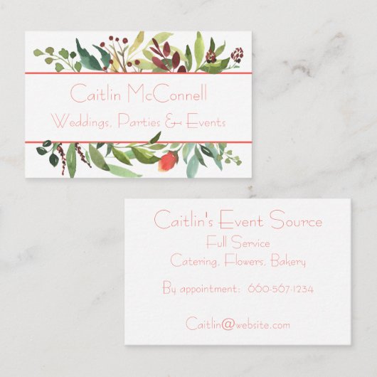 葉素朴縁ど名刺の庭 名刺 (正面/裏面)