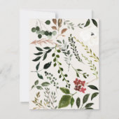 葉素朴葉と枝角は日付を除く 案内状 (裏面)