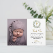 葉素朴葉リース正教会キリスト教バプテスマ サンキューカード (スタンド正面)