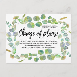 葉結婚計画変更の取消 ポストカード