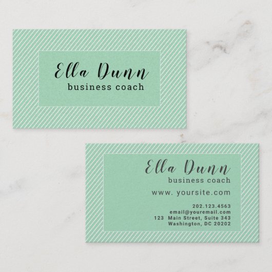 葉緑によって傾けられるパターン指導のコーチ 名刺 (正面/裏面)