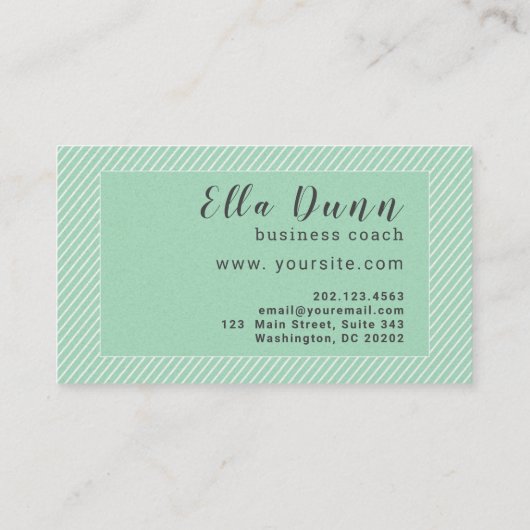 葉緑によって傾けられるパターン指導のコーチ 名刺 (裏面)