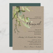 葉緑クラフト葉企業のパーティーイベント 招待状 (正面/裏面)