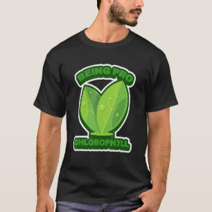 葉緑素を中心とした植物のユーモア Tシャツ