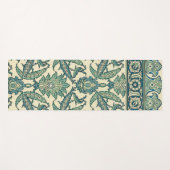 葉緑豊かなヴィンテージアラビア植物模様 ヨガマット (正面(横))