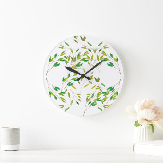 葉緑 ラージ壁時計 (ホーム)