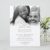 葉線芸術ハートモノグラム結婚タンの写真 招待状 (スタンド正面)