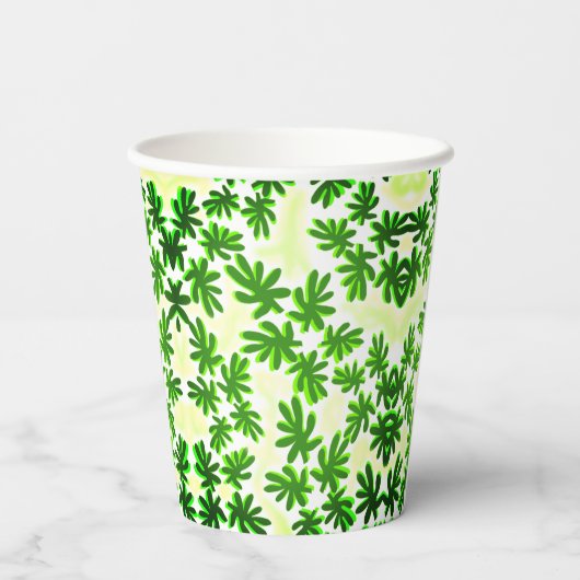 葉背景 紙コップ (裏面)