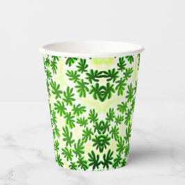 葉背景 紙コップ