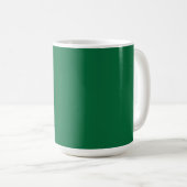 葉脈鮮やかが明瞭な緑の葉はイリュミ コーヒーマグカップ (正面右)