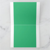 葉脈鮮やかと枝葉を持つ緑の葉 カード (内部)