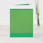 葉脈鮮やかと枝葉を持つ緑の葉 箔グリーティングカード (正面)