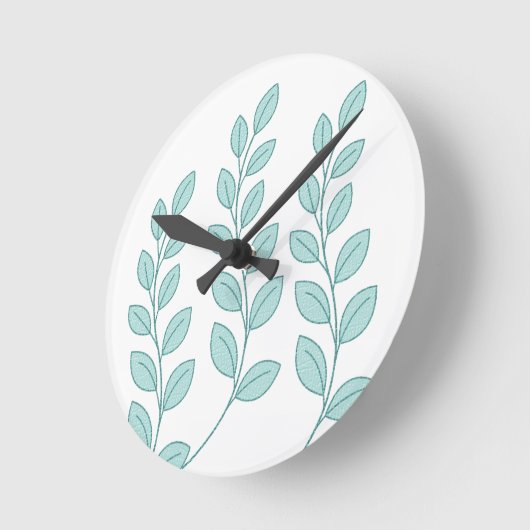 葉自然 ラウンド壁時計 (傾斜)