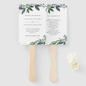 葉色の水色 |の結婚葉 ハンドファン (正面&裏面)