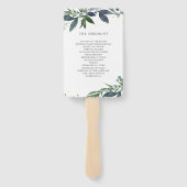 葉色の水色 |の結婚葉 ハンドファン (裏面)