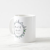 葉色の水色 |メイド・オブ・オーナー(花嫁付き添い人) コーヒーマグカップ (正面左)