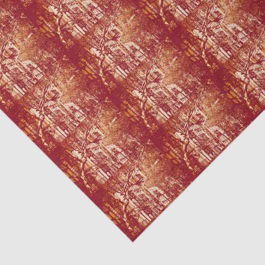 葉色ブラウンストーンのセピア変更された写真ティッシュペーパー 薄葉紙 (詳細)