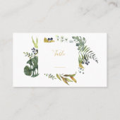 葉花と花のリース縁ど表 プレイスカード (裏面)