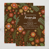 葉花と花の招待状 招待状 (正面/裏面)