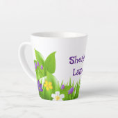 葉花 カフェラテマグ (左アングル)