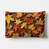 葉落ちた袋 アクセサリーポーチ (正面)