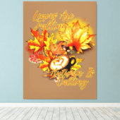 葉落ち…秋が訪れる キャンバスプリント (インサイチュ (ウッドフロア))