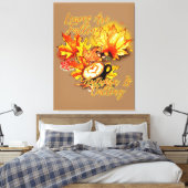 葉落ち…秋が訪れる キャンバスプリント (インサイチュ (寝室))