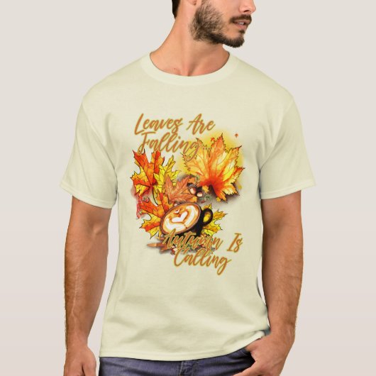 葉落ち…秋が訪れる Tシャツ (正面)