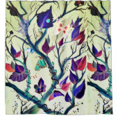 葉蝶絵画類 シャワーカーテン (正面)