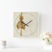 葉製品 スクエア壁時計 (ホーム)