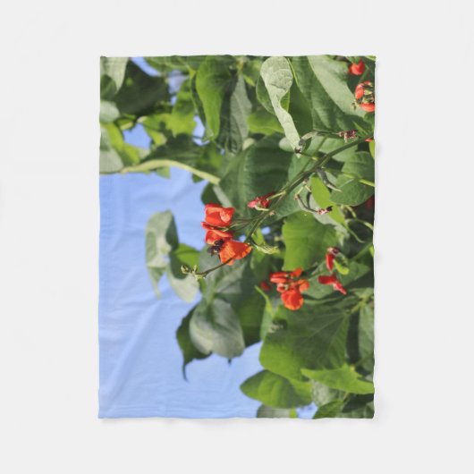 葉豆 フリースブランケット (正面)