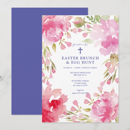 葉賛美復活祭 招待状 (正面/裏面)