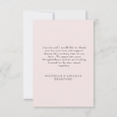 葉赤面結婚の感謝 サンキューカード (裏面)