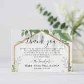 葉金ゴールドグリッター葬儀食品サンキューカード サンキューカード (スタンド正面)